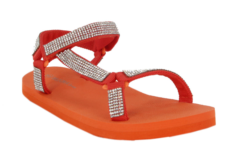 HEART-03 rhinestone flipflops