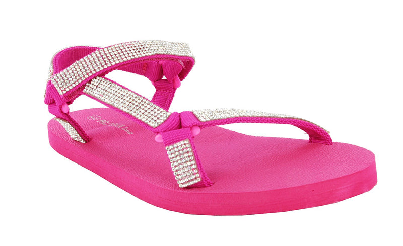 HEART-03 rhinestone flipflops