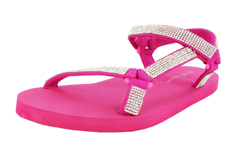 HEART-03  COMFORTABLE RHINESTONE SANDALS