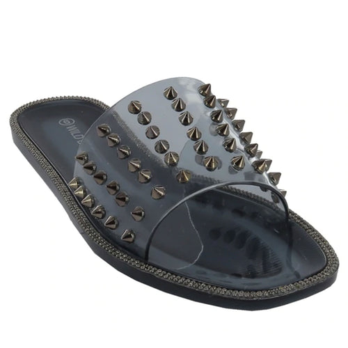 JACELYN-03 STUDDED JELLY SANDAL WITH AN ATTITUDE