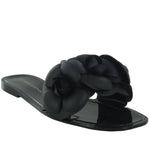 JACKIE-06A  TOE POST FLOWER DEIGN FLAT SANDALS