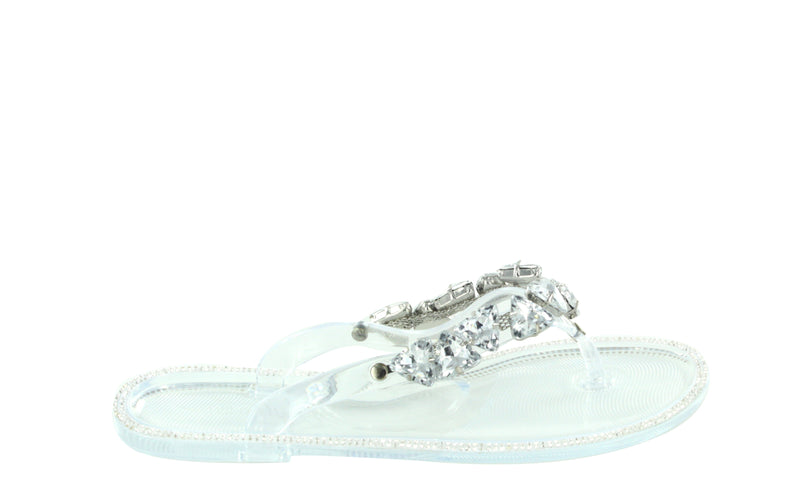 JOANIE-214 RHINESTONE EMBELLISHED JELLY SANDAL