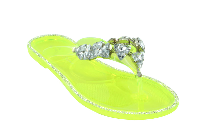 JOANIE-214 RHINESTONE EMBELLISHED JELLY SANDAL