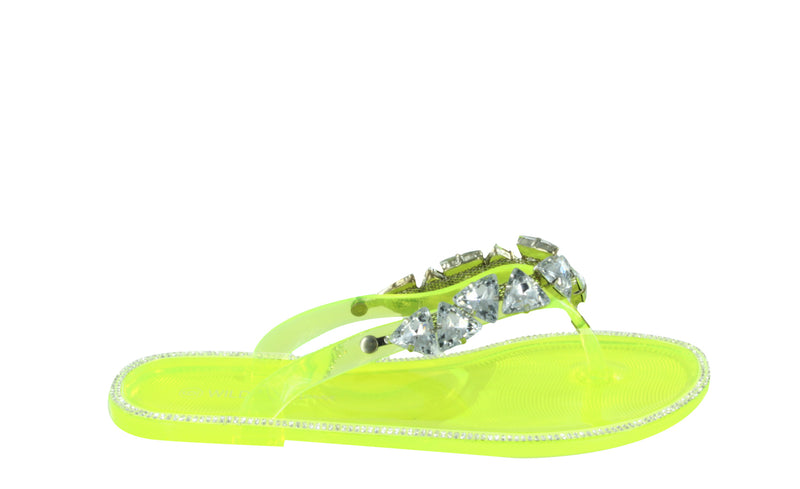 JOANIE-214 RHINESTONE EMBELLISHED JELLY SANDAL