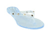 JOANIE-225 FLIP FLOP FLAT STUDDED JELLY SANDALS