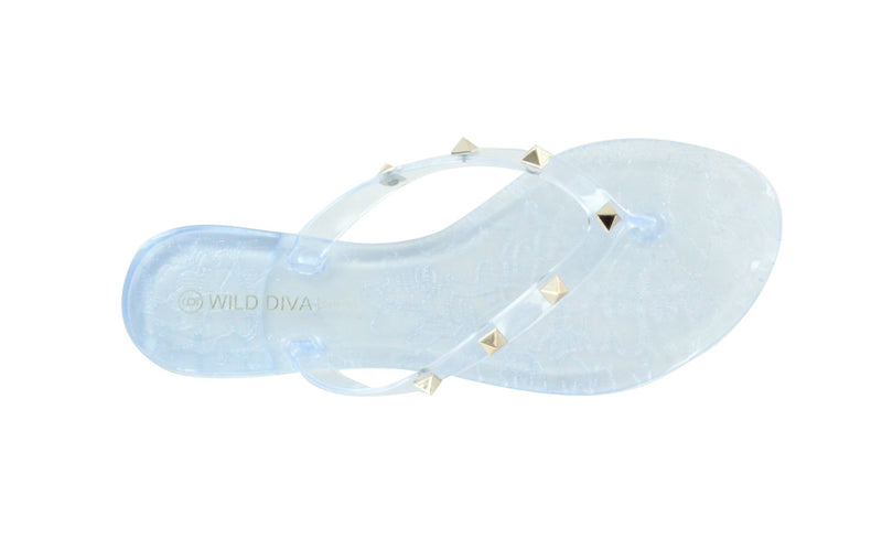 Wide Width Studded Bow Jelly Flip Flop