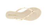 JOANIE-225 FLIP FLOP FLAT STUDDED JELLY SANDALS