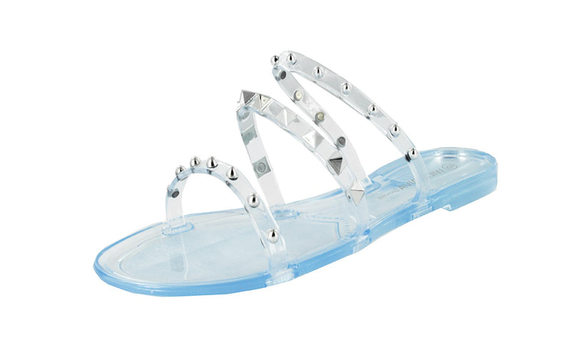 JOANIE-258 FLAT JELLY SLIDES SANDALS