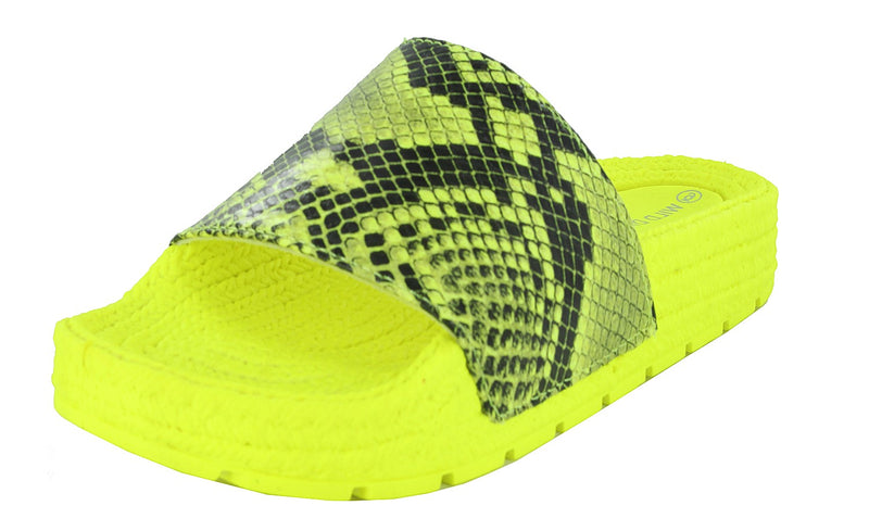 MATT-03 Snake print Slide Sandals