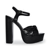 MIA-69 Faux Leather Knotted Ankle Strap Platform Chunky Heel Sandals-BKPU-1