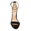 MORRIS-01 Ankle Strap Chunky Block Heeled Sandals-Patent Black-Top View