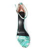 MORRIS-01 Satin Marble Chunky Block Heel Sandals