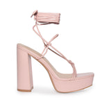 DASH-01 Strappy Lace-Up Wraparound Chunky Platform Block Heel Sandals