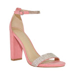 MORRIS-99 Rhinestone Ankle Strap Block Heel Sandals-Blush-1