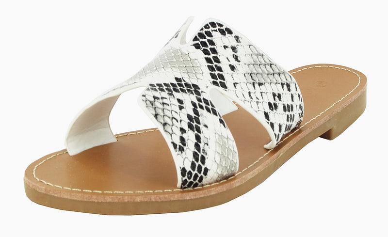 ROSE-04 Faux Leather Sandals