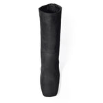 SASSY-01 Square Toe Structural Flared Chunky Heel Ankle Boots-3