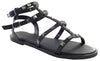SNOW-29 OPEN TOE STUDDED DECOR ANKLE STRAP SANDALS