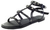 SNOW-29 OPEN TOE STUDDED DECOR ANKLE STRAP SANDALS