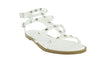 SNOW-29 OPEN TOE STUDDED DECOR ANKLE STRAP SANDALS