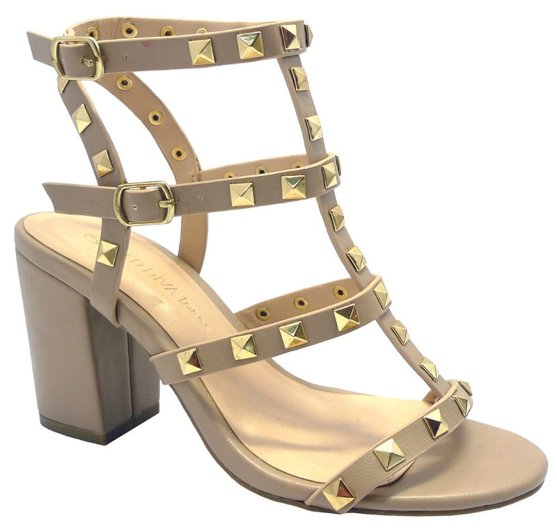 SUSIE-20 Studded Heeled Sandals