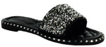 TIA-19 Sparkle Toes Rhinestone Slide Sandals
