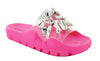 YORK-07 CLEAR RHINESTONE SLIDE SANDALS