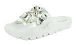 YORK-07 CLEAR RHINESTONE SLIDE SANDALS