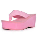 Wild Diva Women's Ultra High 3.5" Platform Wedge Flip Flop Sandals