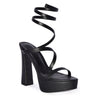 BALI-04 Wrap Around Strappy Ultra High Platform Chunky Block Heel Sandals