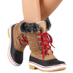 Wild Diva Women's Mid Calf Winter Snow Boots - Warm Faux Fur Boot