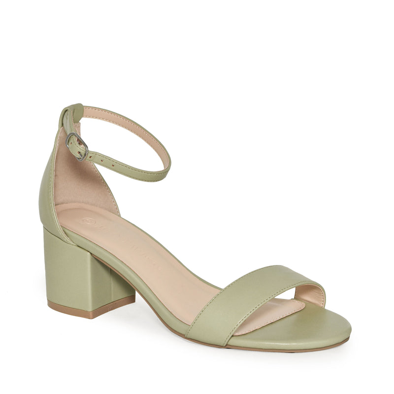 LARINA-29 Open Toe Ankle Strap Low Chunky Block Heel Sandals