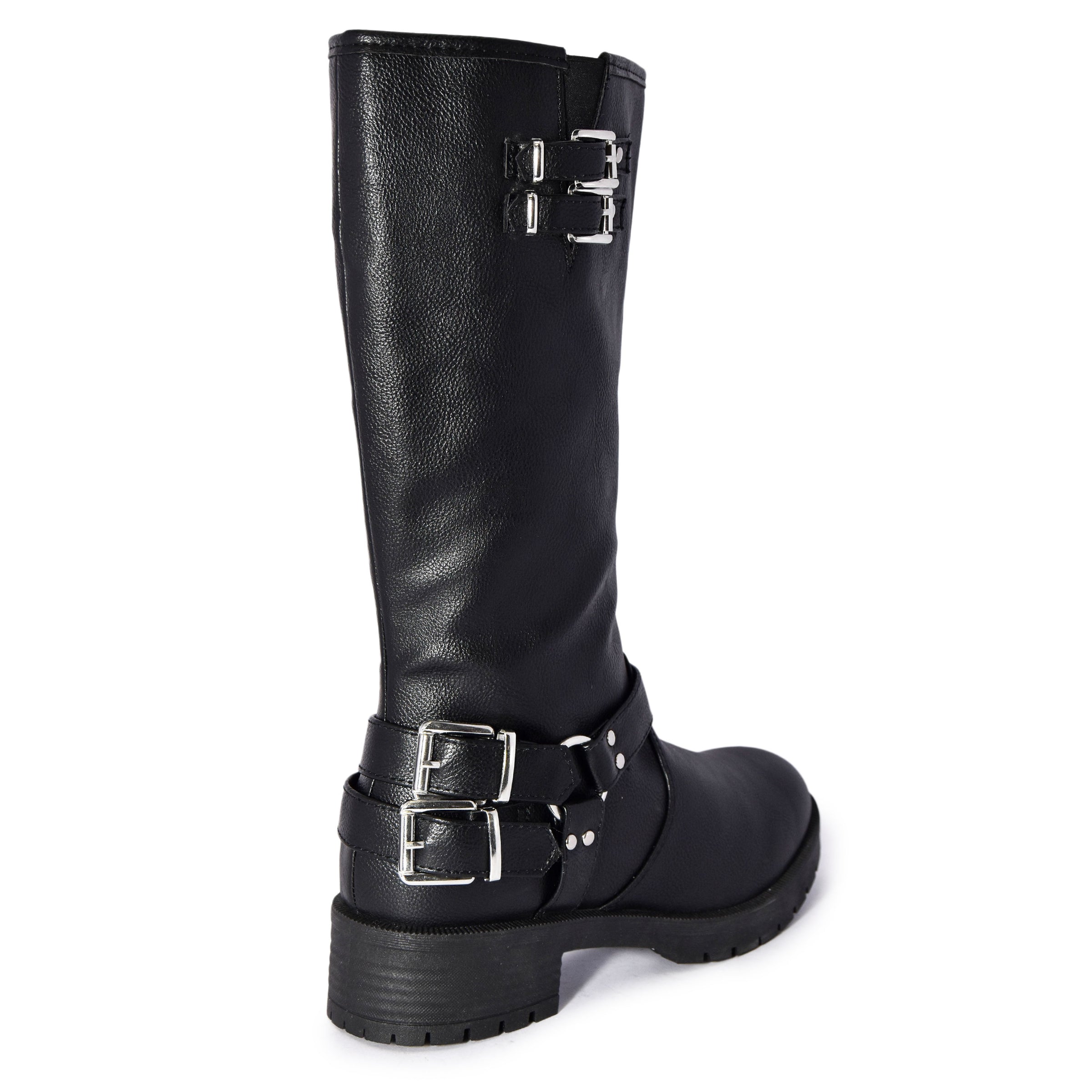 Biker boots sales with straps
