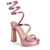 BALI-04 Wrap Around Strappy Ultra High Platform Chunky Block Heel Sandals