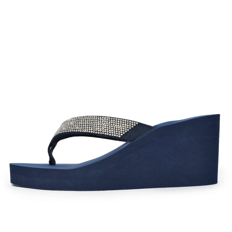Wild Diva Women's Ultra High 3.5" Platform Wedge Flip Flop Sandals