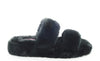 CUDDLES-07 SOFT-COMFY FLUFFY FLIP FLOP FAUX FUR DOUBLE STRAP SLIPPERS SANDALS