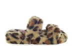 CUDDLES-07 SOFT-COMFY FLUFFY FLIP FLOP FAUX FUR DOUBLE STRAP SLIPPERS SANDALS