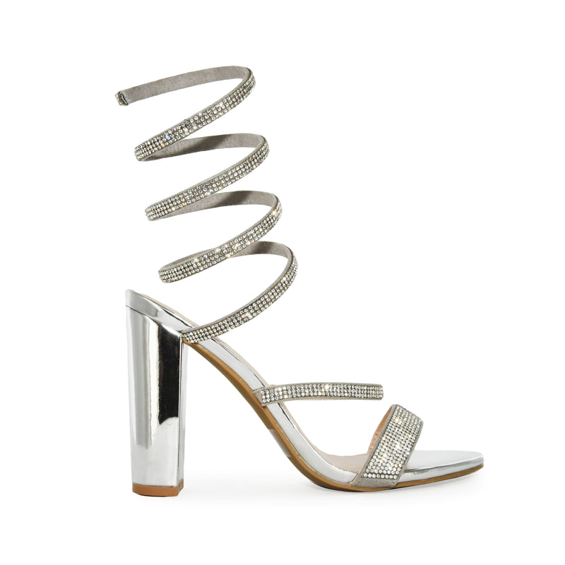 Yara Gold Strappy Block Heeled Sandal – Get That Trend