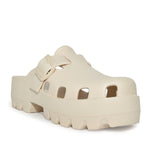 Wild Diva Slip On Buckle Chunky Platform Clog Mules