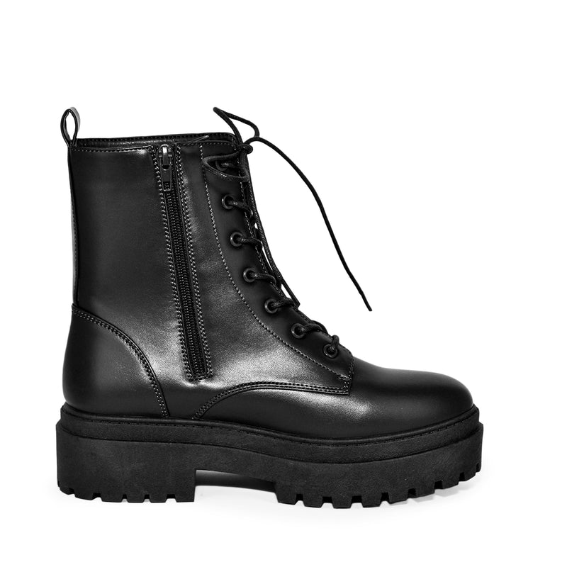 DUBAI-02 Women's Lace Up Platform Lug Sole Combat Boots