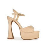 VA COBRA ENVY-05 Patent Square Toe Structural Platform Heels Patent Nude