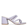 Wild Diva Strappy Braided Square Toe Low Chunky Block Heel Sandals