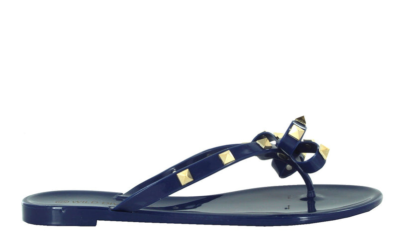 JOJO-01 FLIP FLOP DESIGNER STUDDED JELLY SANDALS