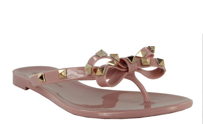 JOJO-01 FLIP FLOP DESIGNER STUDDED JELLY SANDALS