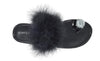 JOLIE-35 FAUX FUR TOE RING SLIPPER SANDALS