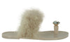 JOLIE-35 FAUX FUR TOE RING SLIPPER SANDALS
