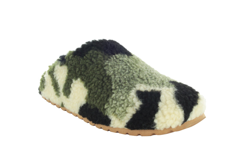 MATCHA-01 COMFY SOFT FAUX SHEARLING SLIPPERS