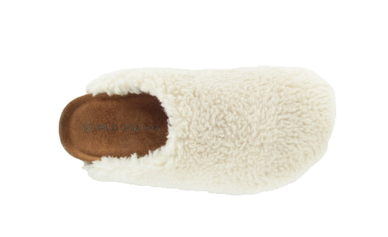 MATCHA-01 COMFY SOFT FAUX SHEARLING SLIPPERS