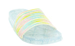 SAL-06 RAINBOW RHINESTON SLIP ON SANDALS